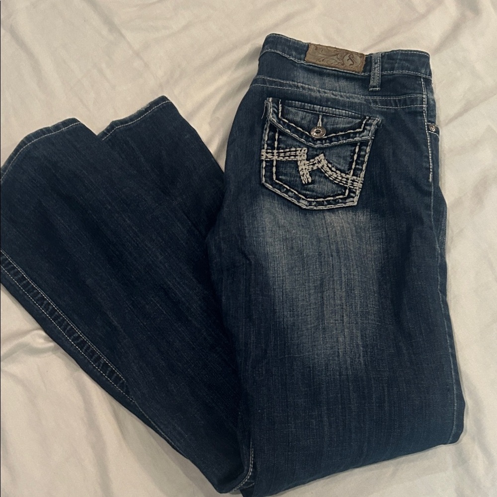 Firefly Designer Stylish Indigo Boot Cut Jeans size 10x34